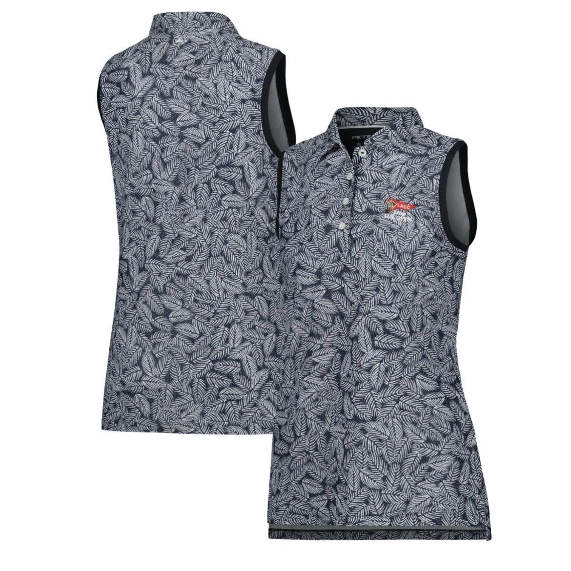 Footjoy Polo Tank Shirt Womens Small 123rd Us Open Black Floral Sleeveless 2023
